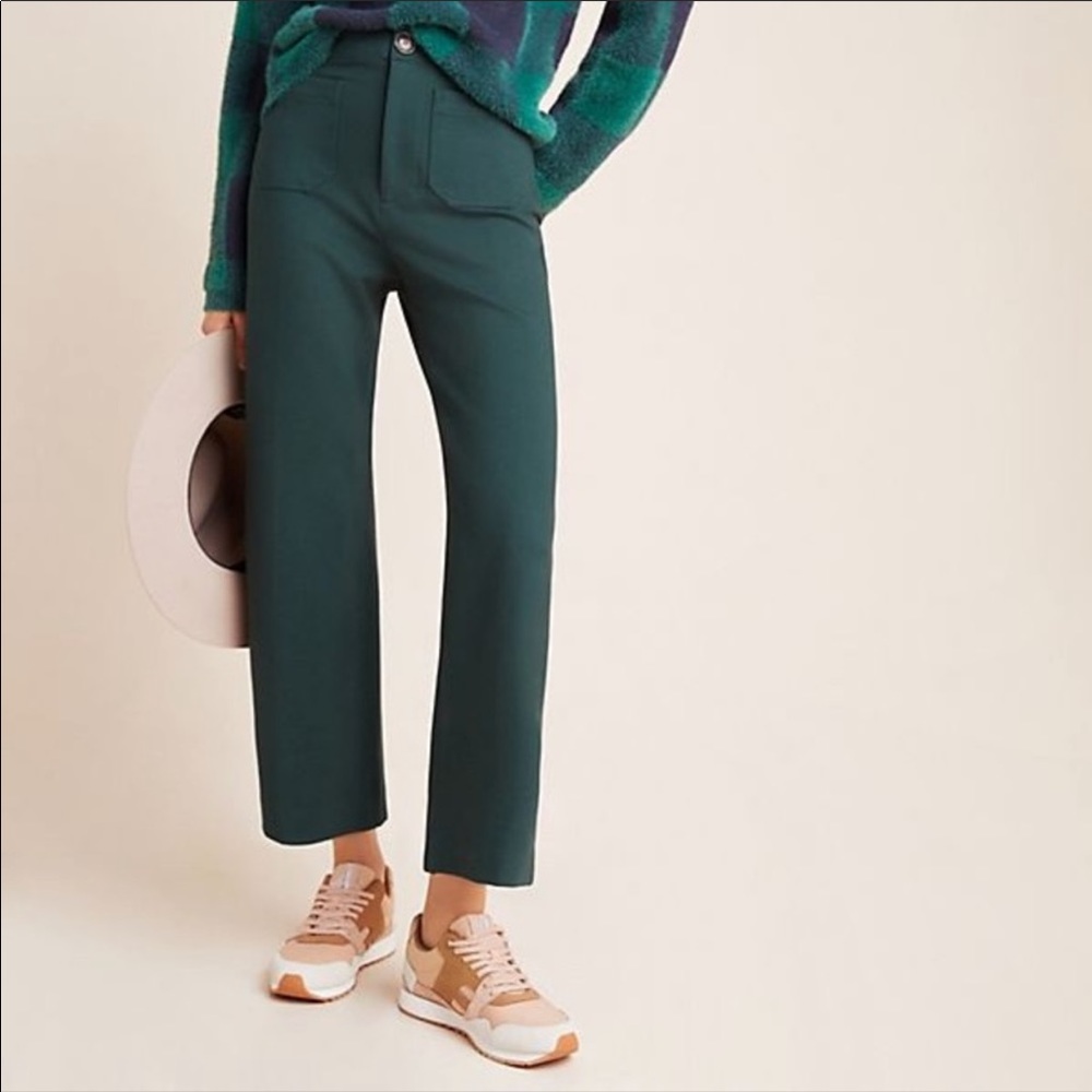 Anthropologie Courtney Wide Leg Crop Pant Size 10